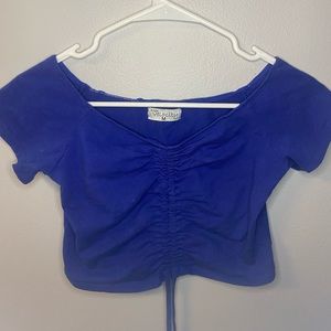 Scrunch tie crop top